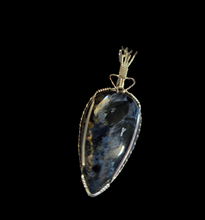 Load image into Gallery viewer, Custom Wire Wrapped Pietersite Necklace/Pendant Sterling Silver