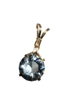 Load image into Gallery viewer, Custom Wire Wrapped Faceted Visionite Necklace/Pendant 14kgf