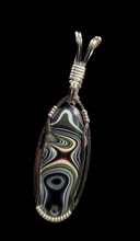 Load image into Gallery viewer, Custom Wire Wrapped Fordite Necklace/Pendant Sterling Silver