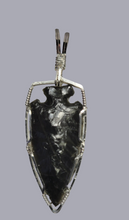 Load image into Gallery viewer, Custom Wire Wrapped Napped by Errett Callahan Arrowhead Necklace/Pendant Sterling Silver