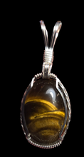 Load image into Gallery viewer, Custom Wire Wrapped Tiger Eye Necklace/Pendant Sterling Silver