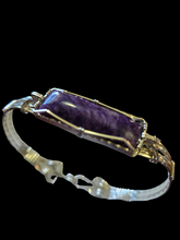 Load image into Gallery viewer, Custom Wire Wrapped Charoite Bracelet Size 7 1/4 Sterling Silver