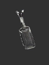 Load image into Gallery viewer, Custom Wire Wrapped unpolished Hokie Stone from Virginia Tech Quarries Necklace/Pendant Sterling Silver