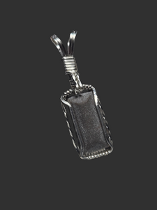Custom Wire Wrapped unpolished Hokie Stone from Virginia Tech Quarries Necklace/Pendant Sterling Silver