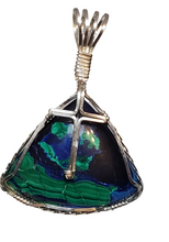 Load image into Gallery viewer, Custom Wire Wrapped Eilat Stone (The King Solomon Stone) Necklace/Pendant Sterling Silver