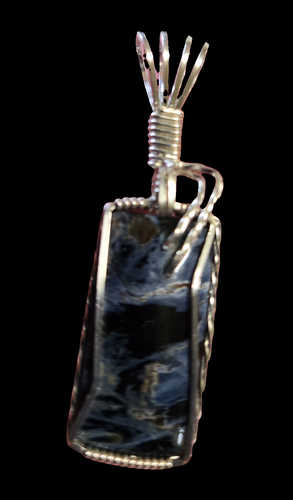 Custom Wire Wrapped Pietersite Necklace/Pendant Sterling Silver