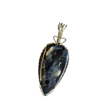 Load image into Gallery viewer, Custom Wire Wrapped Pietersite Necklace/Pendant Sterling Silver