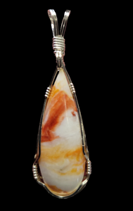 Custom Wire Wrapped Spiny Oyster Necklace/ Pendant Sterling Silver