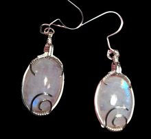 Load image into Gallery viewer, Custom Wire Wrapped Moonstone Set: Earrings Necklace/Pendant Sterling Silver.
