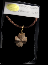 Load image into Gallery viewer, Fairy Stone Patrick County VA Necklace/Pendant With Brown Cord