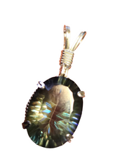 Load image into Gallery viewer, Custom Wire Wrapped Mystic Fire Topaz 12.4 cts. Necklace/Pendant Sterling Silver