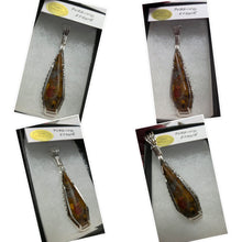 Load image into Gallery viewer, Custom Cut Polished &amp; Wire Wrapped Puddingstone Necklace/Pendant Sterling Silver