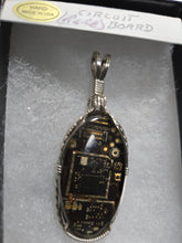 Load image into Gallery viewer, Custom Wire Wrapped Rare Circuit Board Necklace/Pendant Sterling Silver
