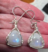 Load image into Gallery viewer, Custom Wire Wrapped Moonstone Set: Earrings Necklace/Pendant Sterling Silver
