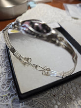 Load image into Gallery viewer, Custom Cut Polished &amp; Wire Wrapped Rhodonite Albemarl Cty, VA Bracelet 7 1/2 Sterling Silver
