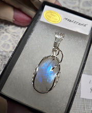 Load image into Gallery viewer, Custom Wire Wrapped Moonstone Necklace/Pendant Sterling Silver