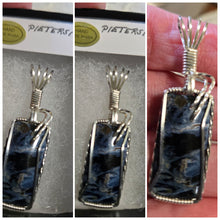 Load image into Gallery viewer, Custom Wire Wrapped Pietersite Necklace/Pendant Sterling Silver