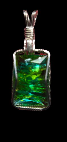 Custom Wire Wrapped European Vintage Stone Necklace/Pendant Sterling Silver
