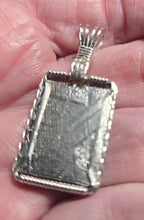 Load image into Gallery viewer, Custom Wire Wrapped Rare Meteorite Necklace/Pendant Sterling Silver