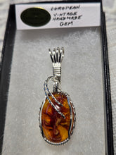 Load image into Gallery viewer, Custom Wire Wrapped European Vintage Stone Necklace/Pendant Sterling Silver