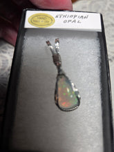Load image into Gallery viewer, Custom Wire Wrapped Ethiopian Opal Necklace/Pendant Sterling Silver