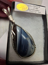 Load image into Gallery viewer, Custom Wire Wrapped California Iron Ore Furnace Slag Necklace/Pendant Sterling Silver