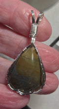 Load image into Gallery viewer, Custom Cut Polished &amp; Wire Wrapped Prairie Agate Necklace/Pendant Sterling Silver