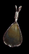 Load image into Gallery viewer, Custom Cut Polished &amp; Wire Wrapped Prairie Agate Necklace/Pendant Sterling Silver