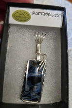 Load image into Gallery viewer, Custom Wire Wrapped Pietersite Necklace/Pendant Sterling Silver