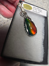Load image into Gallery viewer, Custom Wire Wrapped Rainbow Fire Opal Necklace/Pendant Sterling Silver
