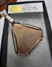 Load image into Gallery viewer, Custom Wire Wrapped Pink Hokie Stone Virginia Tech Pink Quarry Necklace/Pendant Sterling Silver