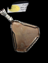 Load image into Gallery viewer, Custom Wire Wrapped Pink Hokie Stone Virginia Tech Pink Quarry Necklace/Pendant Sterling Silver