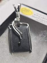 Load image into Gallery viewer, Custom Wire Wrapped unpolished Hokie Stone from Virginia Tech Quarries Necklace/Pendant Sterling Silver