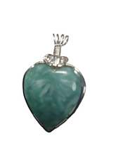 Load image into Gallery viewer, Custom Wire Wrapped Hemimorphite Heart Necklace/Pendant Sterling Silver