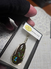 Load image into Gallery viewer, Custom Wire Wrapped Ammolite Necklace/Pendant Sterling Silver