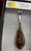 Load image into Gallery viewer, Custom Cut Polished Puddingstone Necklace/Pendant Sterling Silver