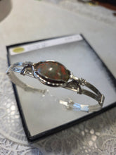 Load image into Gallery viewer, Custom Cut Polish &amp; Wire Wrapped Unakite Rockbridge County VA Size 7 1/2 Sterling Silver