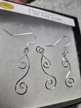 Load image into Gallery viewer, Custom Wire Wrapped Sterling Silver/Argentium .935 Set Earrings/Necklace/Pendent