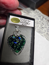 Load image into Gallery viewer, Custom Wire Wrapped European Vintage Heart Stone Necklace/Pendant Sterling Silver
