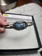 Load image into Gallery viewer, Custom Cut Polished &amp; Wire Wrapped Rebecca Iron Ore Furnace Slag Bracelet Sterling Silver Size 7 1/4