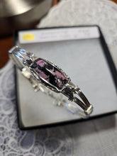 Load image into Gallery viewer, Custom Cut Polished &amp; Wire Wrapped Rhodonite Albemarle County VA Bracelet 7 1/4 Sterling Silver