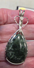 Load image into Gallery viewer, Custom Wire Wrapped Seraphenite (Angel Stone) Necklace/Pendant Sterling Silver