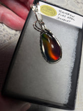 Load image into Gallery viewer, Custom Wire Wrapped Rainbow Fire Opal Necklace/Pendant Sterling Silver