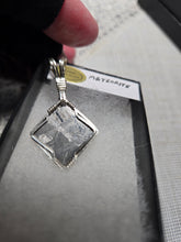 Load image into Gallery viewer, Custom Wire Wrapped Rare Meteorite  Necklace/Pendant Sterling Silver