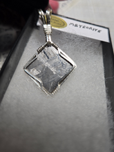 Load image into Gallery viewer, Custom Wire Wrapped Rare Meteorite  Necklace/Pendant Sterling Silver