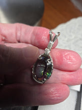 Load image into Gallery viewer, Custom Wire Wrapped Faceted Mystic Topaz Necklace/Pendant Sterling Silver