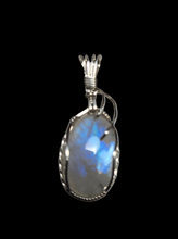 Load image into Gallery viewer, Custom Wire Wrapped Moonstone Necklace/Pendant Sterling Silver