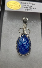 Load image into Gallery viewer, Custom Wire Wrapped European Vintage Stone Necklace/Pendant Sterling Silver