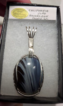 Load image into Gallery viewer, Custom Wire Wrapped California Iron Ore Furnace Slag Necklace/Pendant Sterling Silver