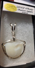 Load image into Gallery viewer, Custom Wire Wrapped Lucky Stone Black Drum Fish Necklace/Pendant Sterling Silver